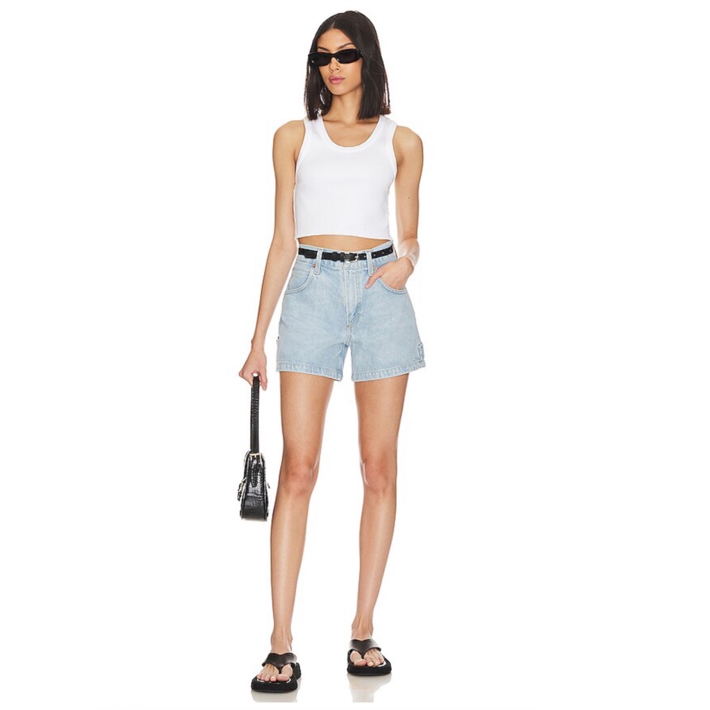 Agolde Magda Denim Shorts In Energy Size 32